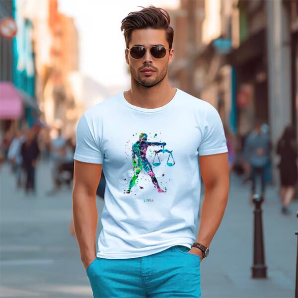 Libra - Mosiac Regular Fit Premium Bio-washed T-shirt