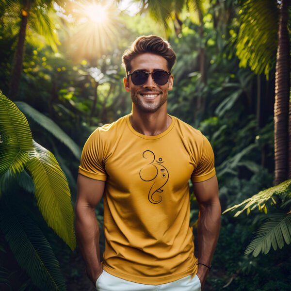 Ganpati - Om Ganeshay Namah | Premium Bio-Washed Cotton Regular Fit T-shirt